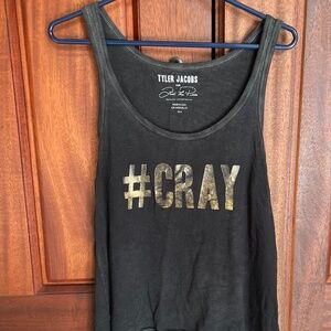 Tyler Jacobs For Feel The Peace - Black Tank w/ Gold # CRAY -Women's Size XS
